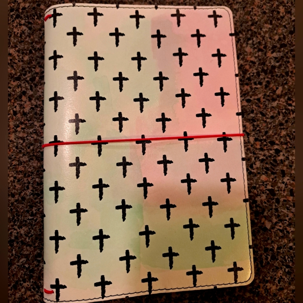 Cross Patterned Travelers Notebook Cover